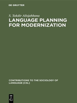 cover image of Language Planning for Modernization